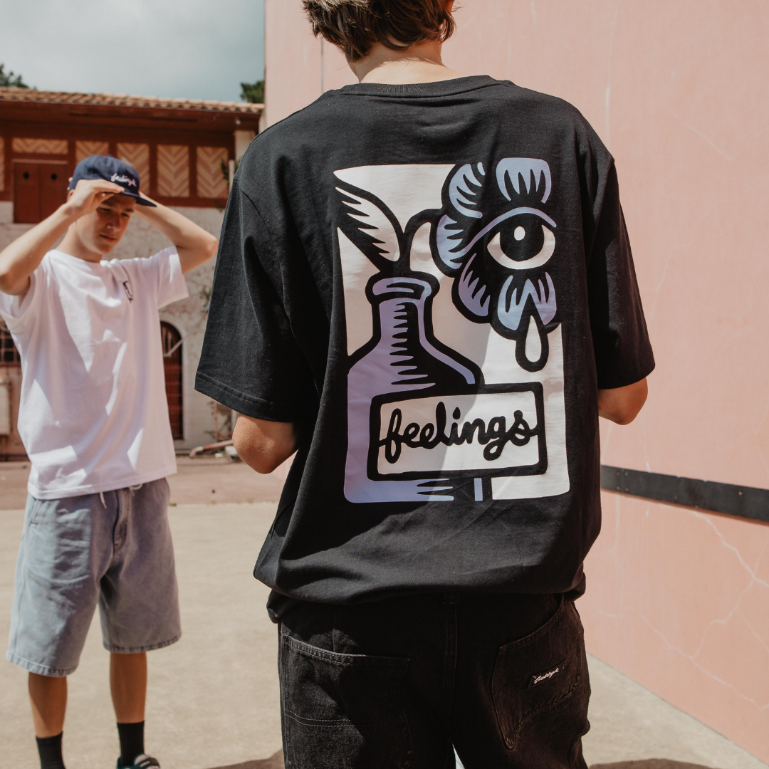 Flower Tee Shirt Black