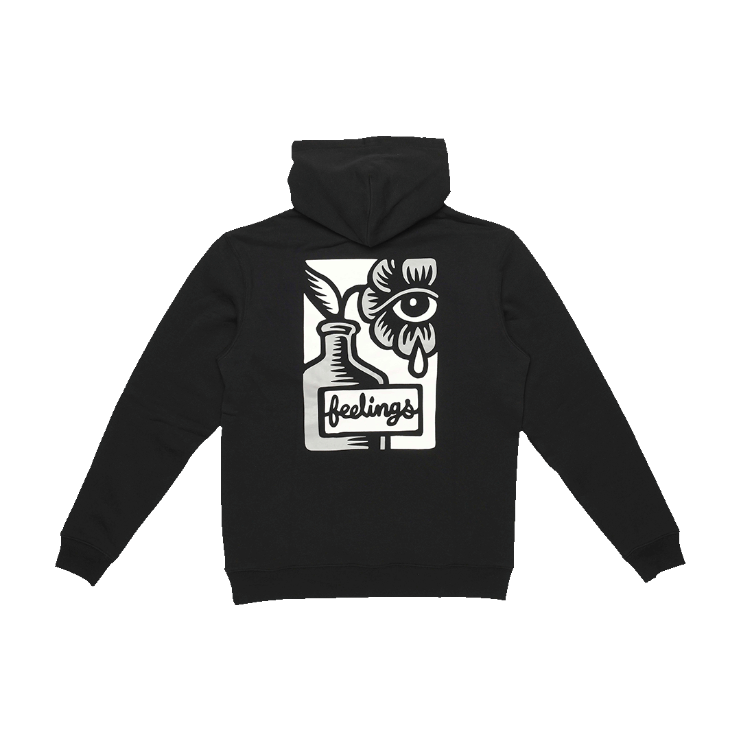 Flower Hoodie Black