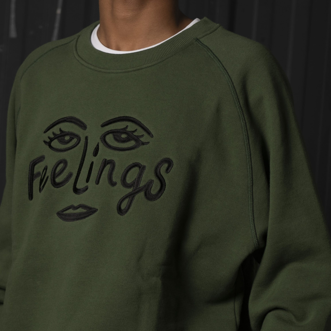 Brea Heavy Crewneck Black Forest