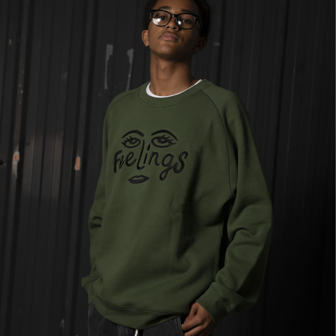 Brea Heavy Crewneck Black Forest