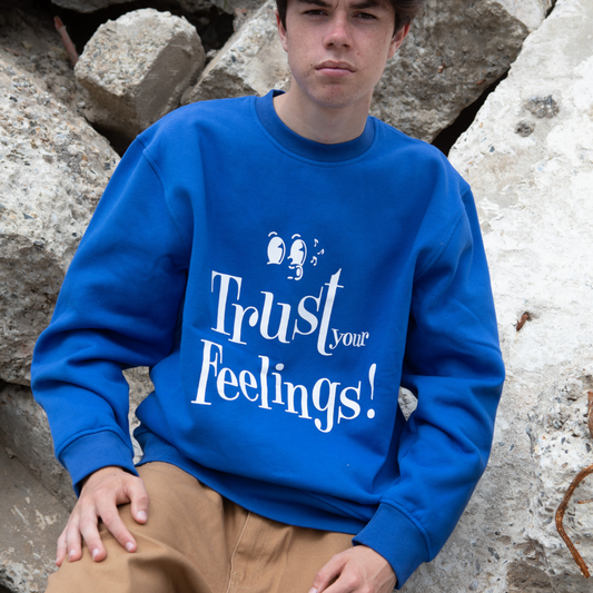 Trust Crewneck Sweatshirt Electric Blue