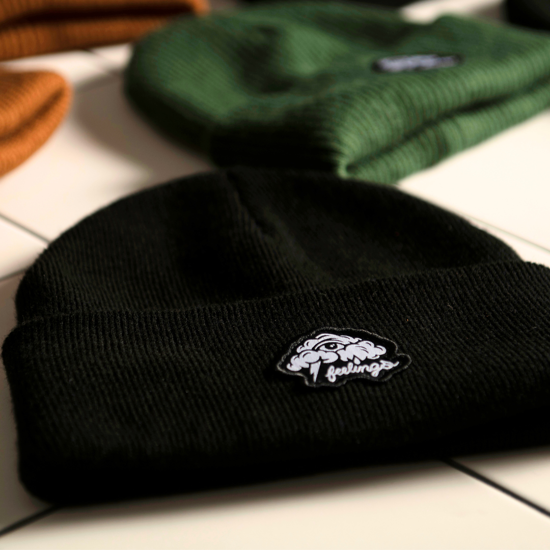 Clouds Patch Beanie Black
