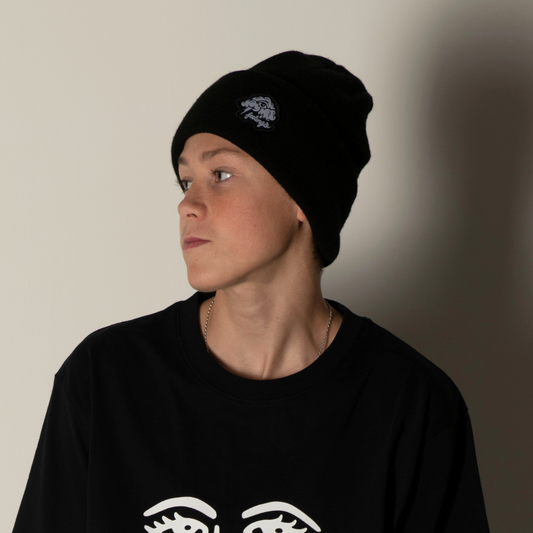 Clouds Patch Beanie Black