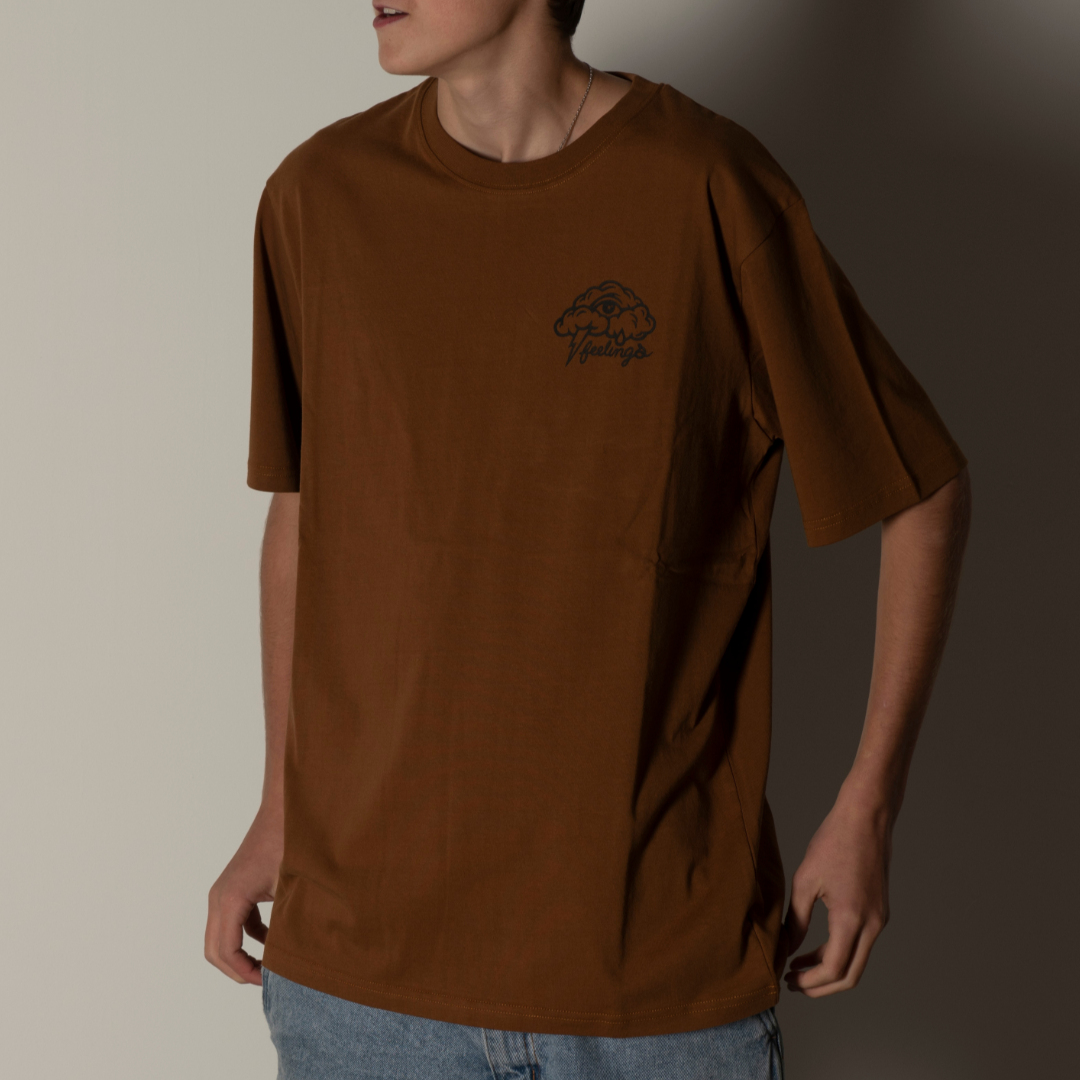 Clouds SS Tee Brown Toffee