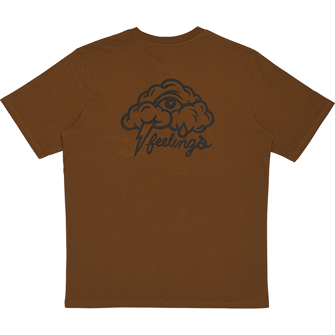 Tee shirt Clouds Marron Caramel