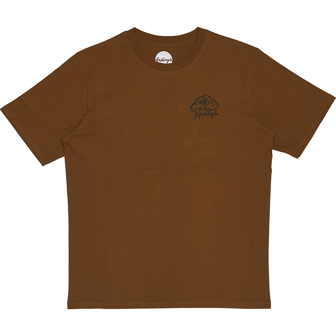 Tee shirt Clouds Marron Caramel