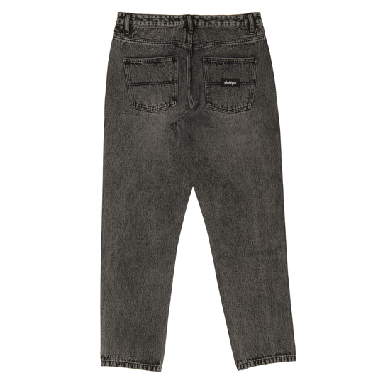 Grinder Pants Black Acid Wash Denim