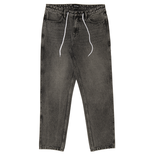 Grinder Pants Black Acid Wash Denim