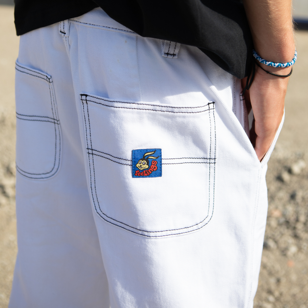 Maker Shorts White Denim