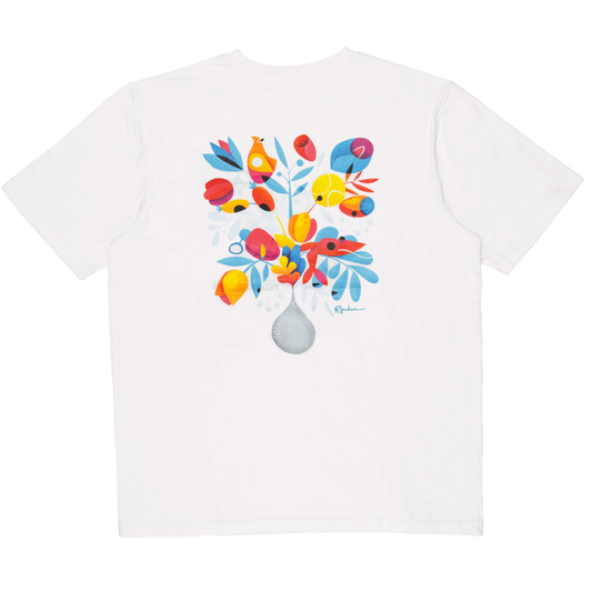 Flores Short Sleeves Tee Shirt White