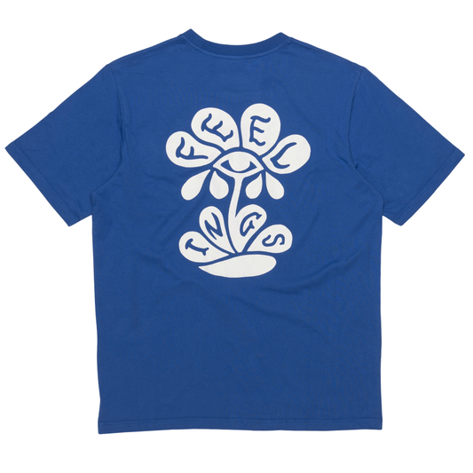 Tears Short Sleeves Tee Shirt Electric Blue