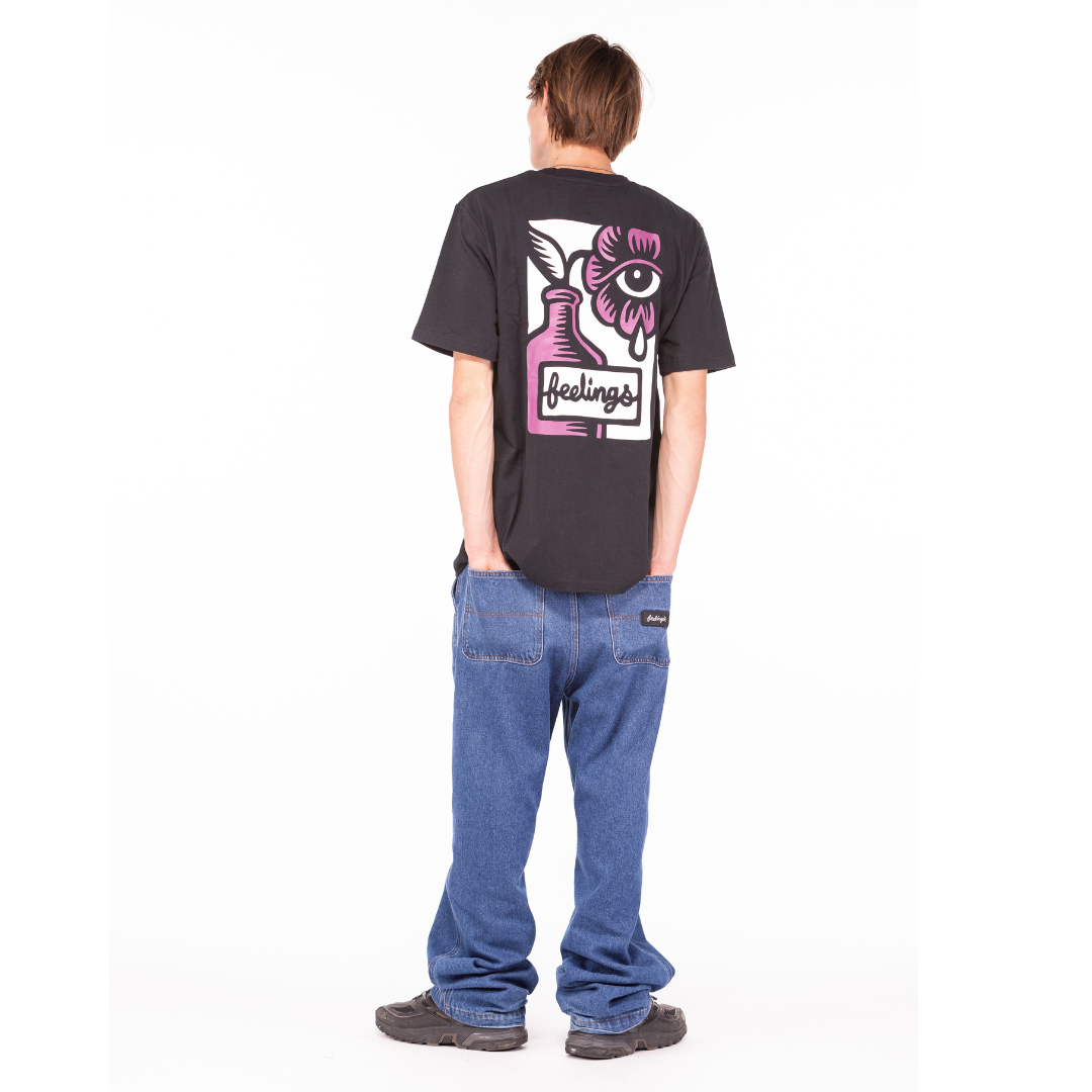 Flower Tee Shirt Black