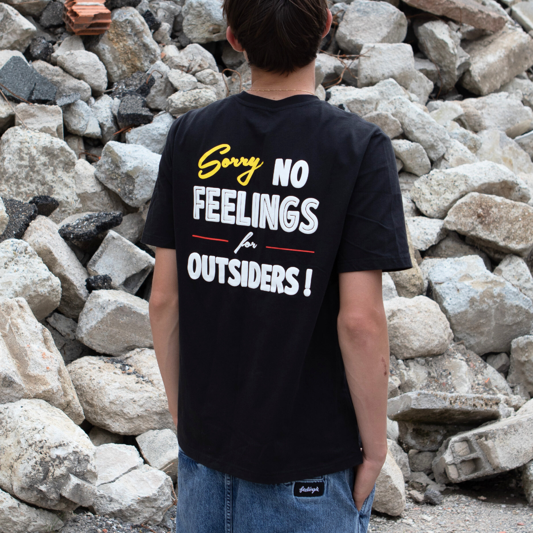 No Feelings Short Sleeves Tee Shirt Black