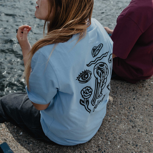 Thoughts Tee Shirt Iris Blue