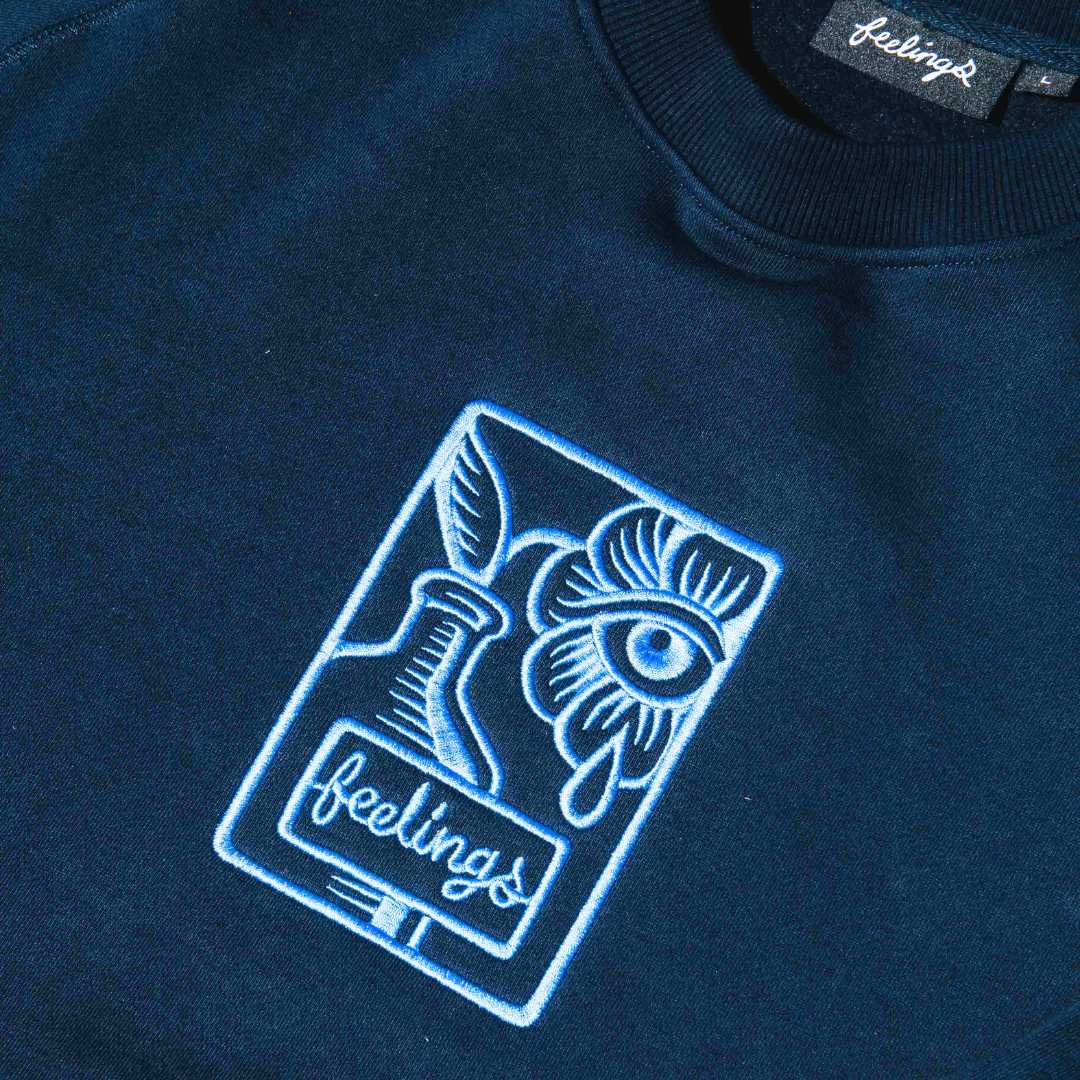 Brea Heavy Crewneck Sweatshirt Navy