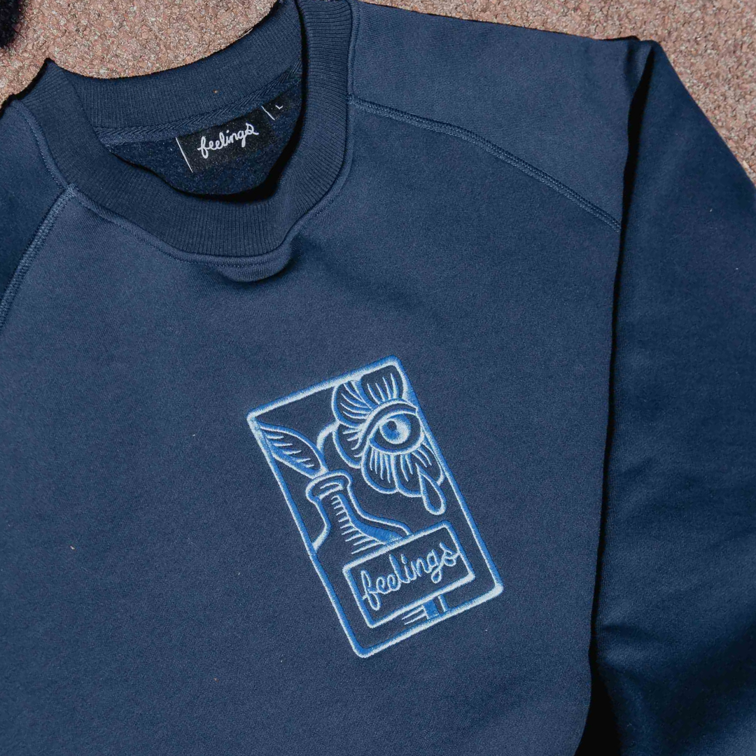 Brea Heavy Crewneck Sweatshirt Navy