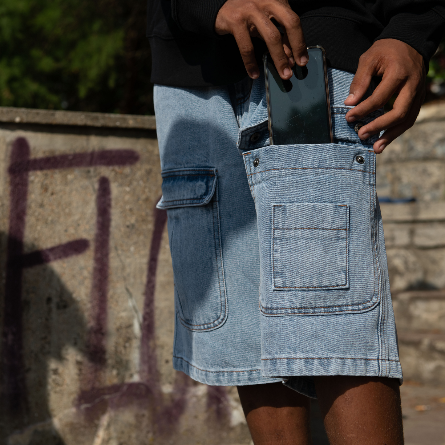 Belmont Cargo Denim Shorts