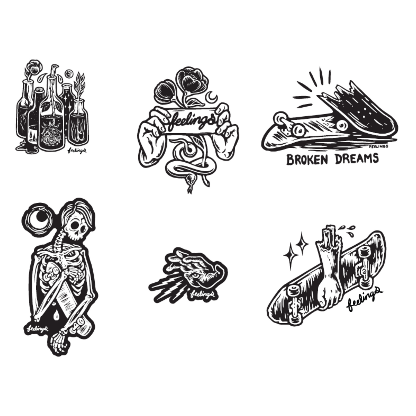 Pack d'autocollants graphiques assortis