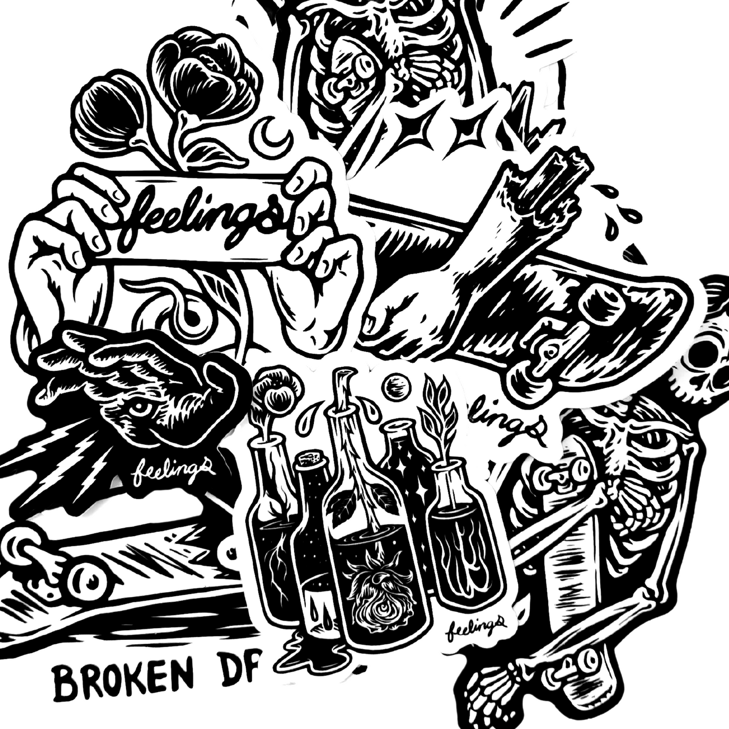 Pack d'autocollants graphiques assortis