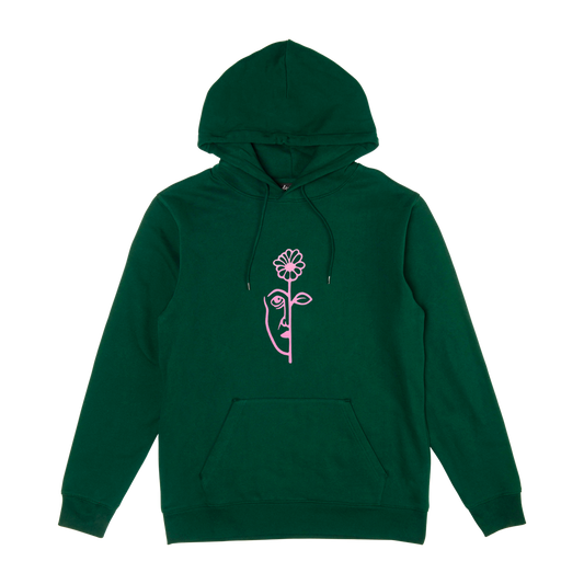 Split Hoodie Pine Green
