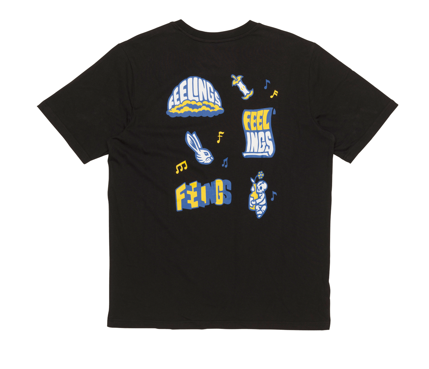 Patchwork Short Sleeves Tee Shirt Black