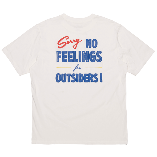 No Feelings Short Sleeves Tee Shirt White