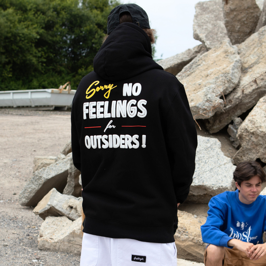 No Feelings Hoodie Black