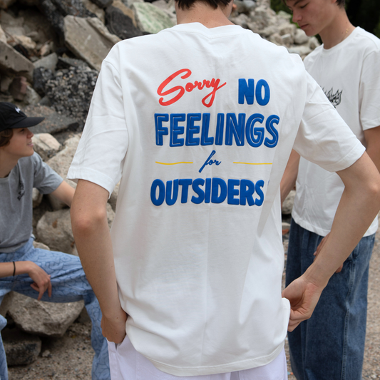 No Feelings Short Sleeves Tee Shirt White